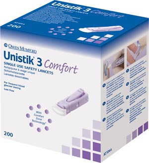 Owen Mumford Unistik 3 Pre-set Single Use Safety Lancets At1044