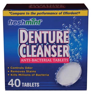 New World Imports Freshmint Denture Tablets Dent40