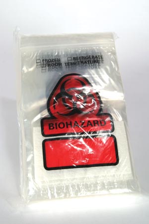 Rd Plastics Biohazard Recloseable Bag B100