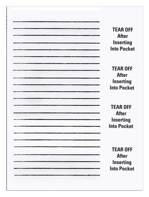 Precision Dynamics Insert Cards 8610-03-pda