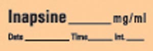 Timemed Anesthesia Drug Syringe Tape Labels An-54