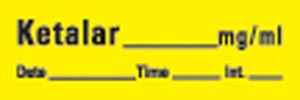 Timemed Anesthesia Drug Syringe Tape Labels An-59