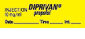 Timemed Anesthesia Drug Syringe Tape Labels An-155