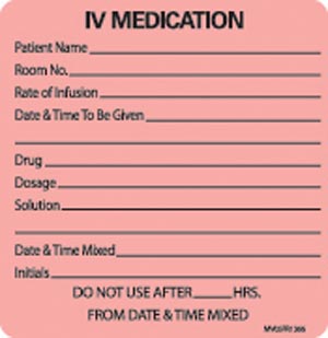 Timemed Medvision Labels Mv05fr1366