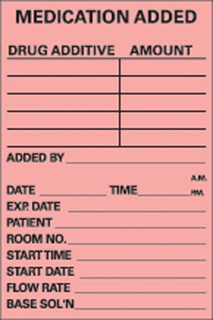 Timemed Patient Chart Pre-cut Labels N-215