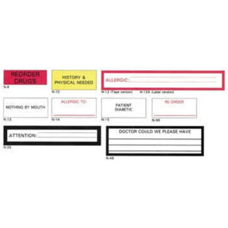 Timemed Patient Chart Tape/labels N-35