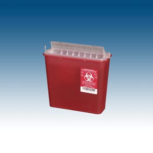 Plasti Wall Mounted Sharps Disposal System 141020