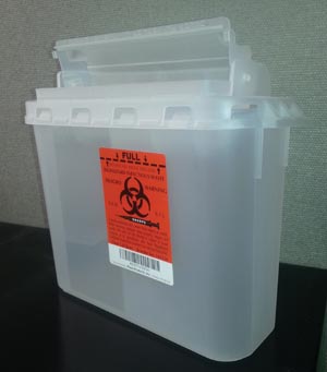 Plasti Wall Mounted Sharps Disposal System 143254