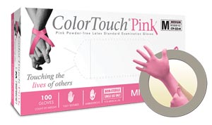 Ansell Microflex Colortouch Pink Powder-free Latex Exam Gloves Ctp-233-l