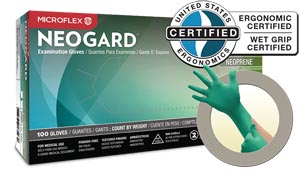 Ansell Microflex Neogard Powder-free Medical-grade Chloroprene Exam Gloves C522