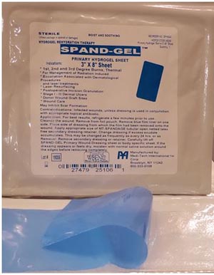 Medi-tech International Spand-gel Hydrogel Sheets Sphsa3