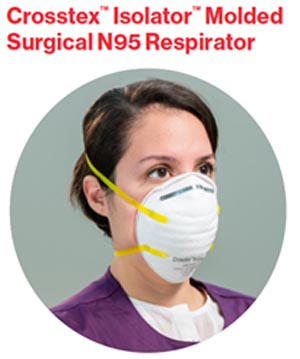 Crosstex Isolator Molded Surgical N95 Respirator Gmlresp